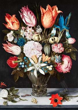 Flowers in a Glass 1606