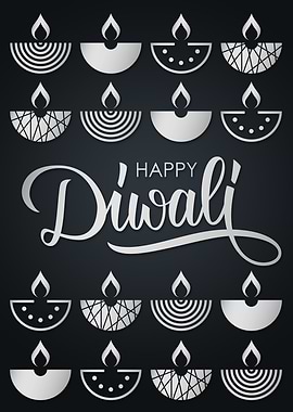 Happy Diwali Hindu Candles