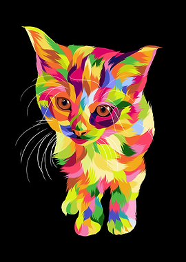 Cat pop art