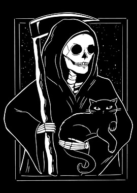 Reaper with Cat Halloween