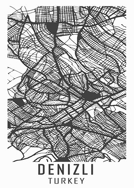 Denizli turkey city map