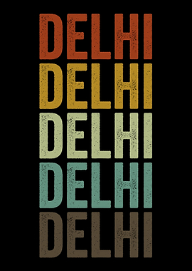 Delhi India Retro Vintage