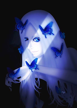 With Blue Butterflies