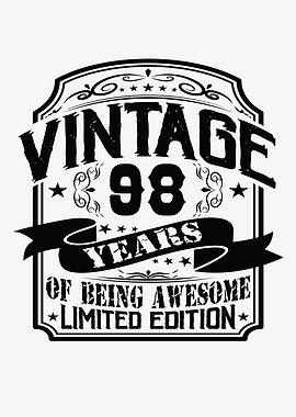Vintage 98 Years Of Being