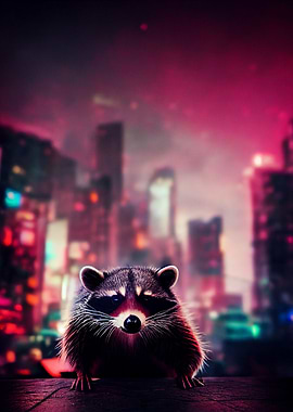 Cyberpunk Raccoon
