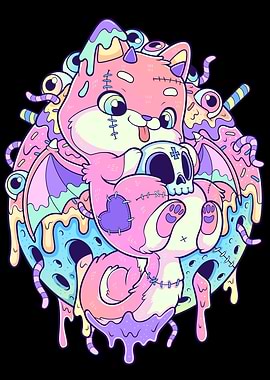 Bat Dog Pastel Goth