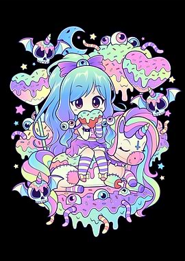 Creepy Girl on Unicorn