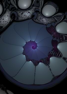 Blue white golden spiral