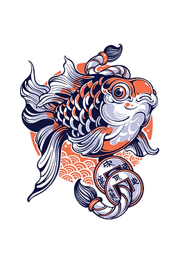 Japanese cute goldfish