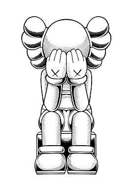 kaws line art