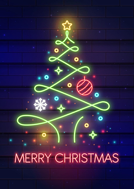 Neon Christmas Tree