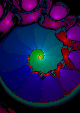 Colorful golden spiral