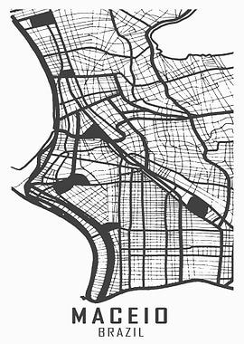 Maceio Brazil City Map