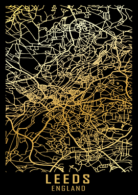 Leeds England City Map