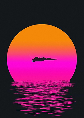 Flying Car at Sunrise