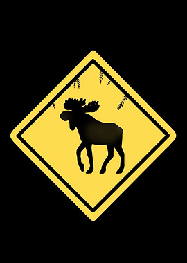 Reindeer Road Sign