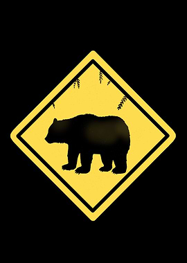 Bear Road Sign