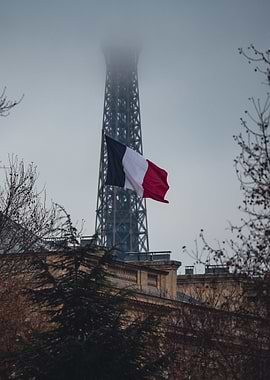 French flag Eiffel Tower