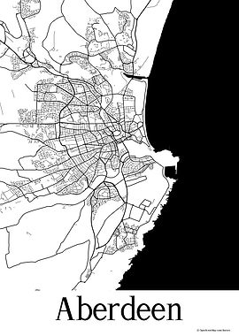 Aberdeen White Map