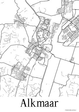 Alkmaar White Map