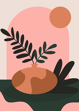 Pink shade floral pot vase