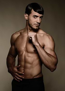 Male model shows Muscle