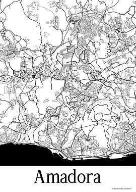 Amadora White Map