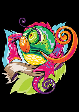 Artistic Chameleon Lizard