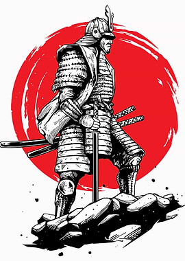 Concept of samurai warrior