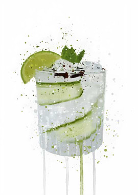 Gin Cucumber and Lime