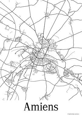 Amiens White Map