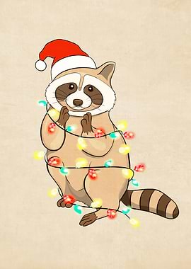 Raccoon christmas