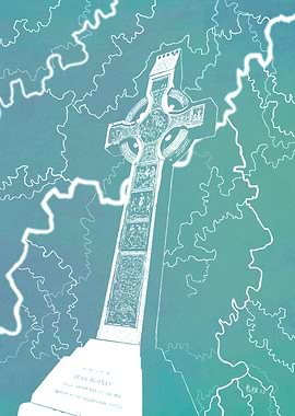 Celtic Cross - Aquamarine