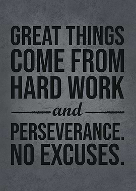 No Excuses Perseverance