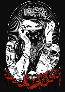 Rock Art Barbershop Skull