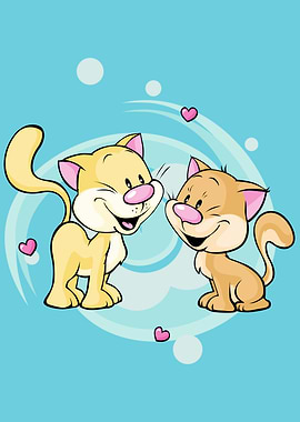 Cute Cats with Hearts