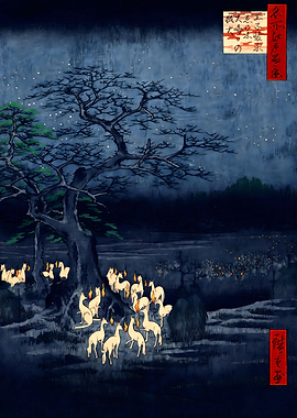 Ukiyo e Eve Foxfires