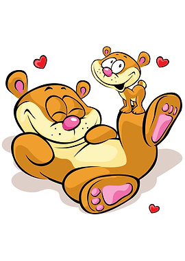 Cute Teddy Bear Playing