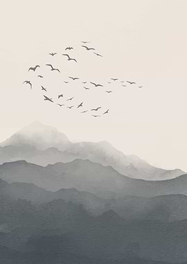 Nature early morning mist