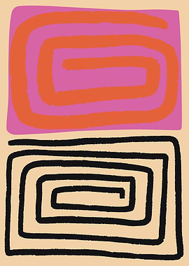 Pink and Red Abstraction