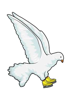 Pigeon Ice skating