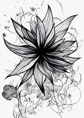 Celestial Flower Drawing