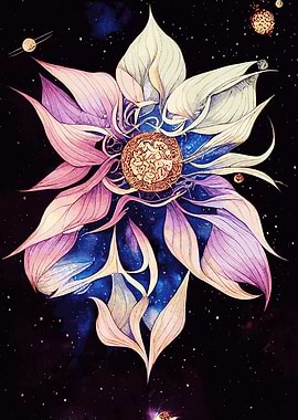 Space Flower Floral Art