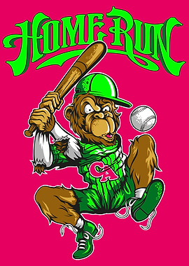 Home Run Baseball Monkey