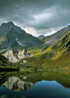 Mountains at Lake Nature