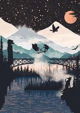 Orange Moon n Crz Animals