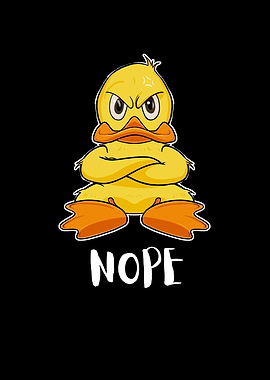 Nope Funny Lazy Duck
