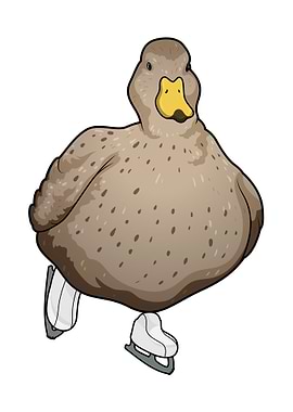 Duck Ice skating