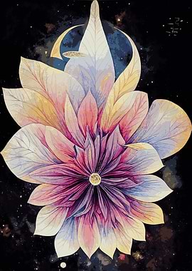 Pastel Space Flower Galaxy