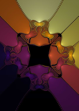 Rotated grid yellow purple